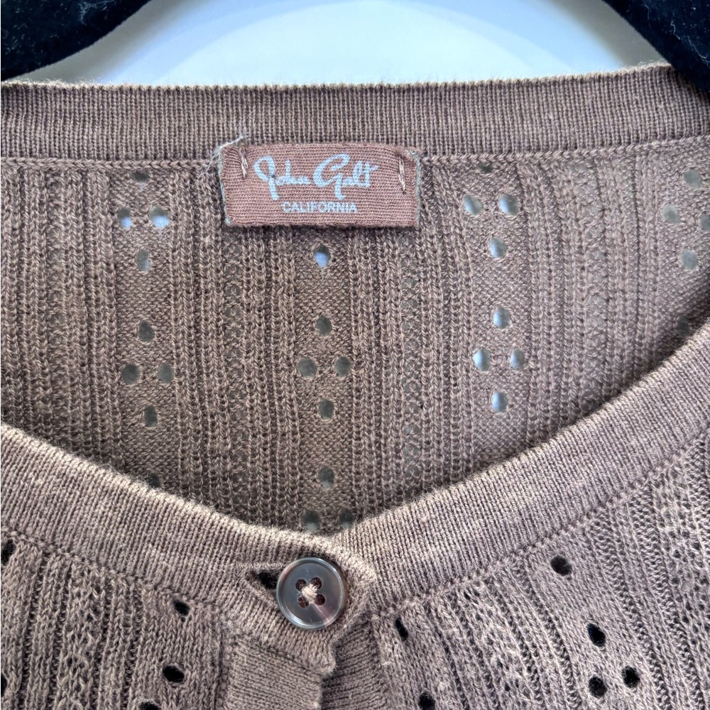 Brandy Melville Eyelet Cardigan John Galt SZ S Balletcore Coquette - Picture 4 of 5
